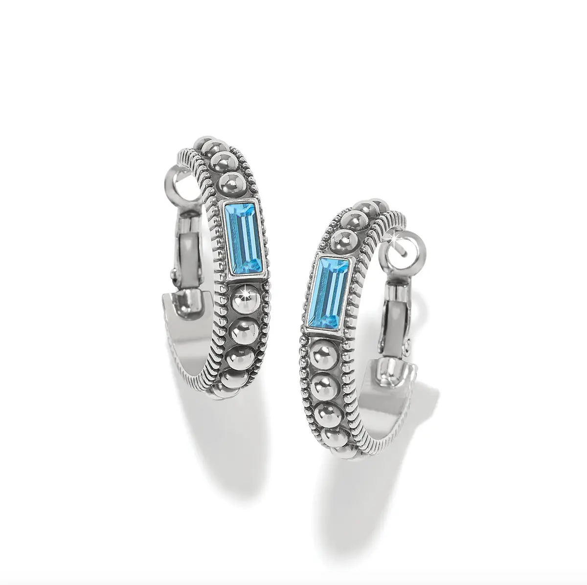 Pretty Tough Gem Hoop Earrings 1