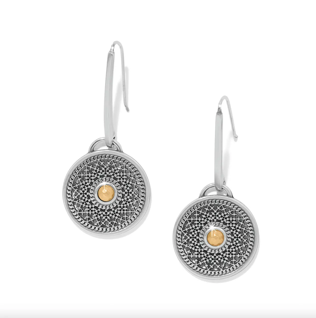 Ferrara Segreta Medallion French Wire Earrings 1