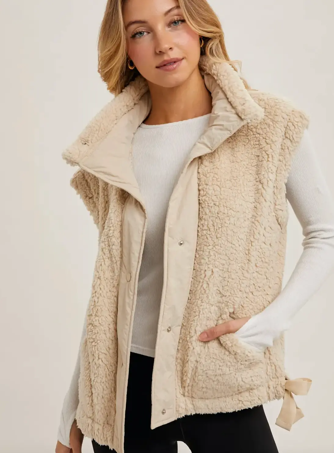 Button Down Sherpa Vest 1