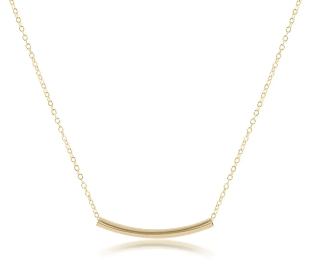 16" Necklace Gold - Bliss Bar Small Gold 1