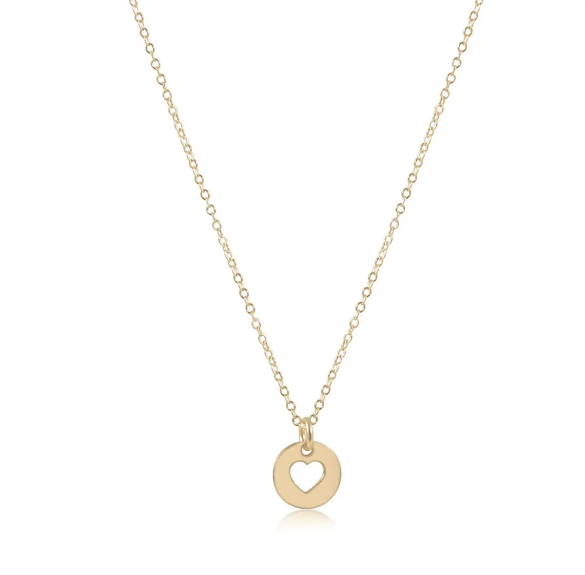 16" Necklace Gold - Love Small Gold Charm 1