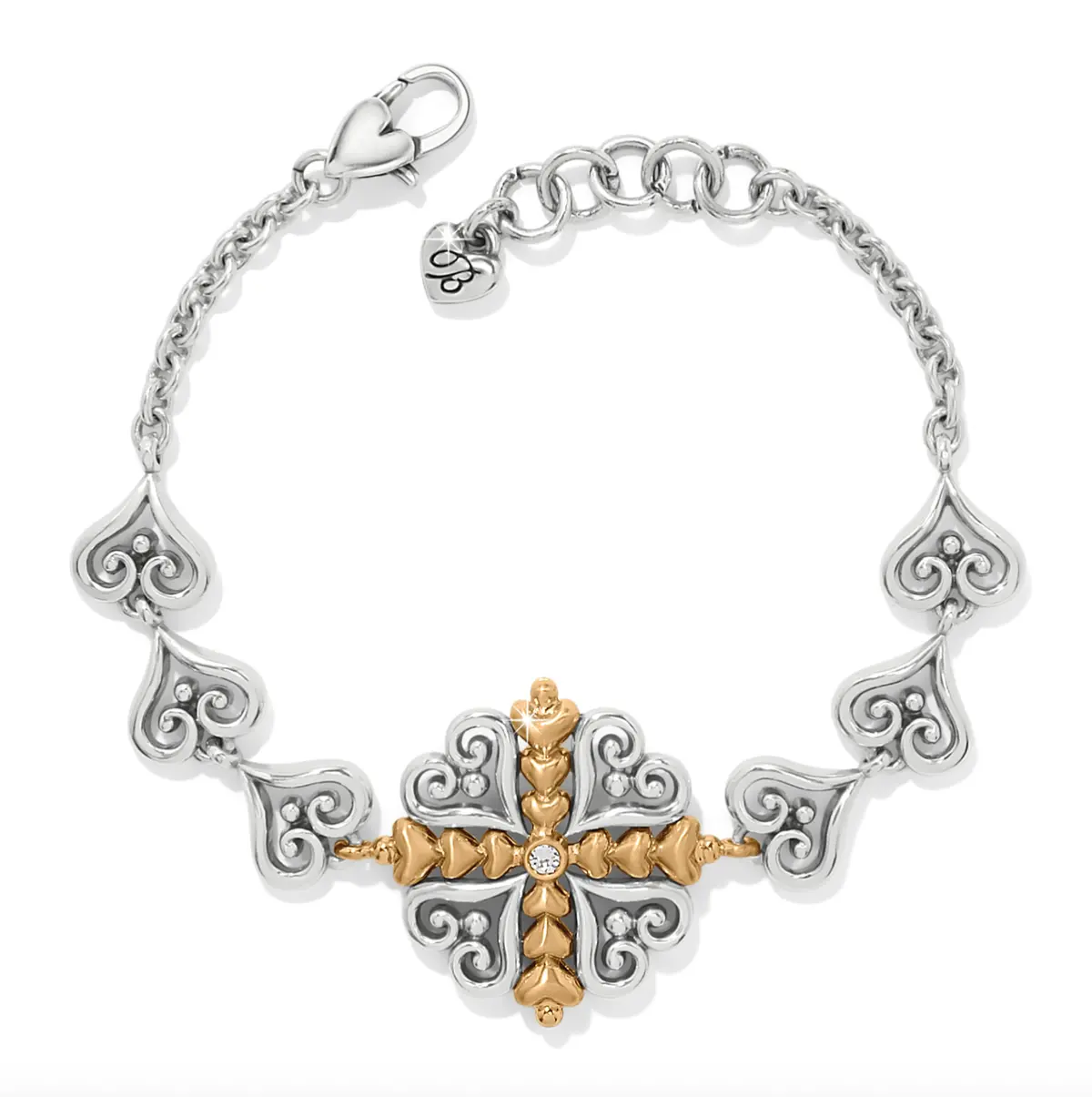 Alcazar Heart Two Tone Bracelet 1