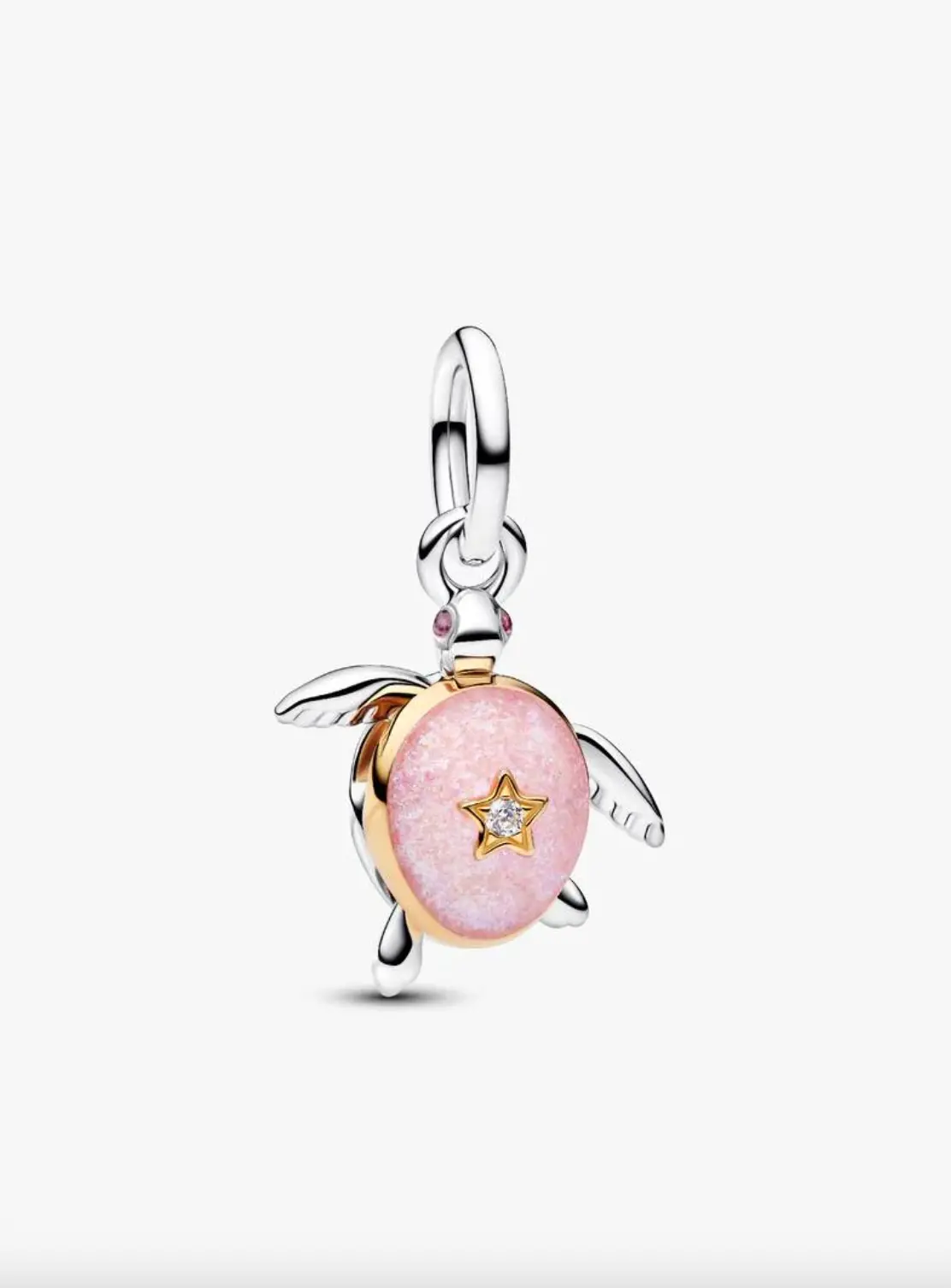 2026 Pink Sea Turtle Lab-Grown Diamond Dangle Charm 1