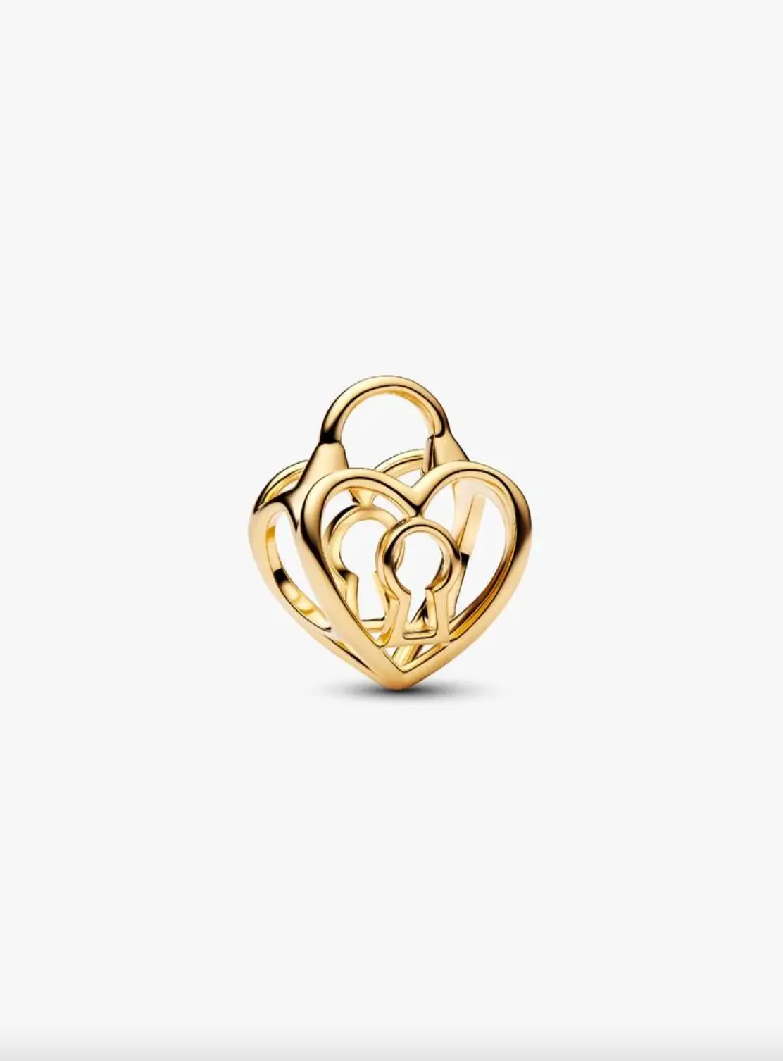 Openwork Heart Padlock Charm 1