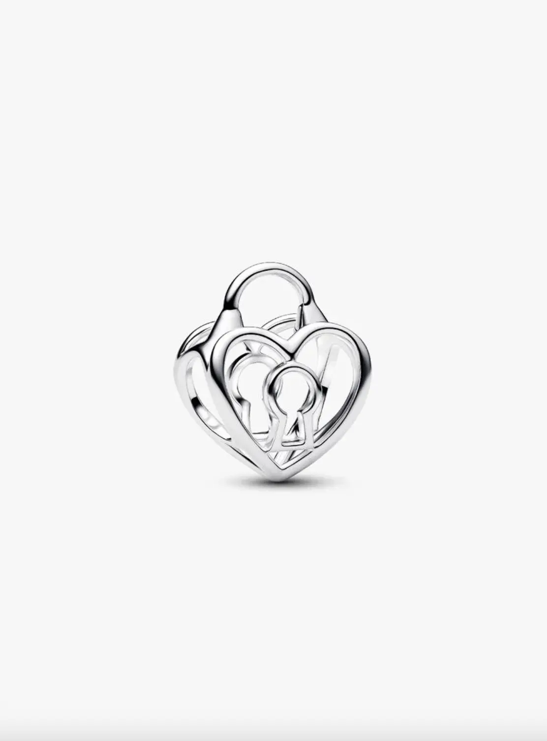 Openwork Heart Padlock Charm 1