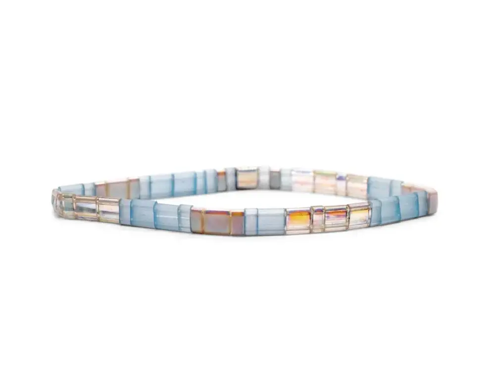 Pray - Morse Code Tila Beaded Bracelet 1