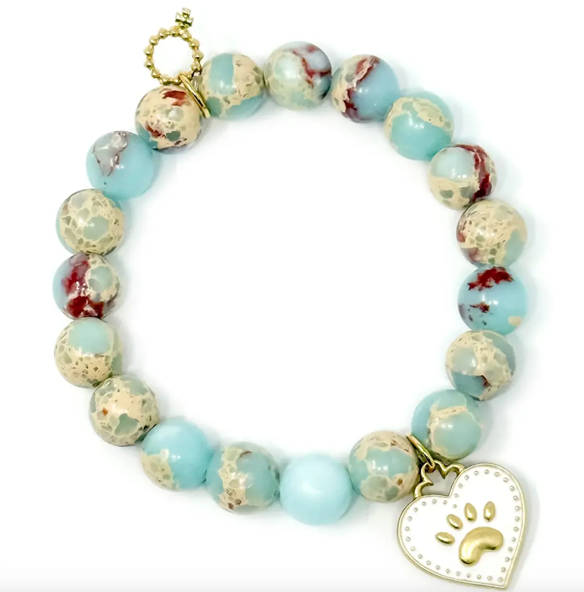 10Mm Light Aqua Terra Jasper With Pet Love 1