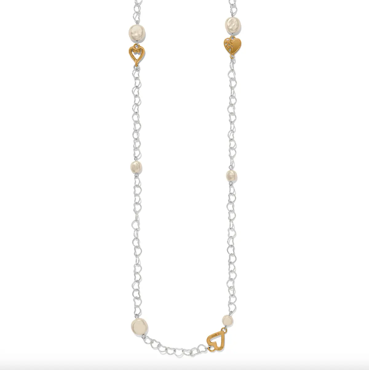 One Heart Pearl Long Necklace 1