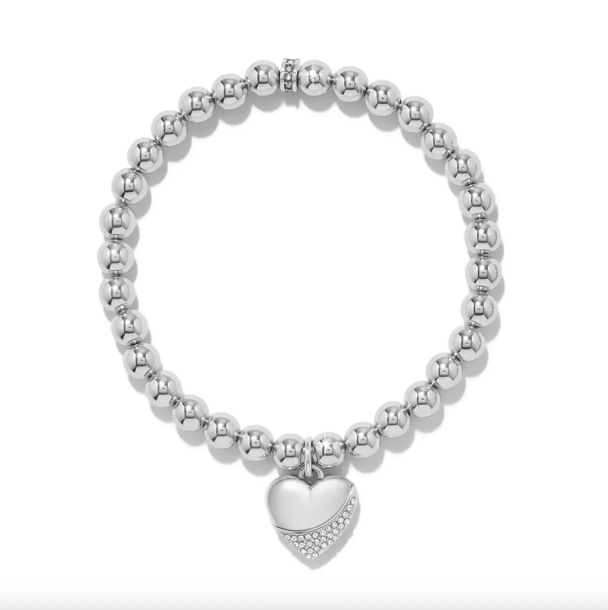 Meridian Petite Wave Heart Stretch Bracelet 1