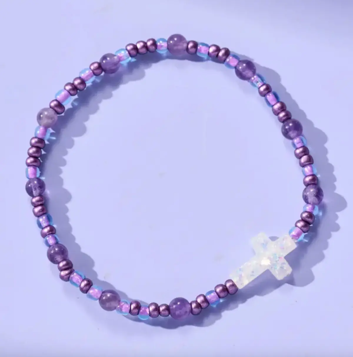 Holy Water Amethyst Aura Bracelet 1
