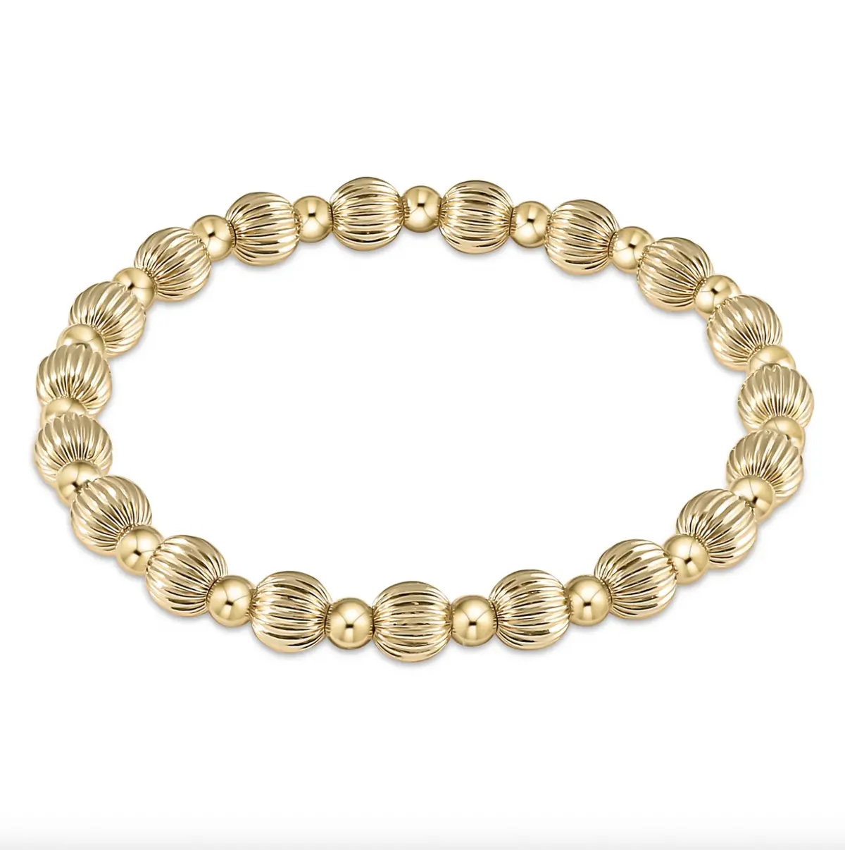 Enewton Extends - Dignity Grateful Pattern 6Mm Bead Bracelet - Gold 1