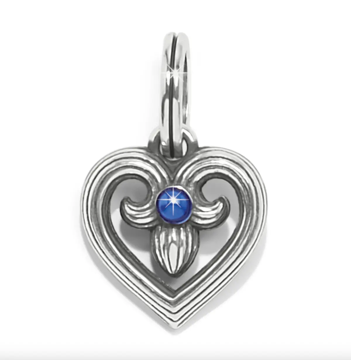 One Heart Azure Heart Charm 1