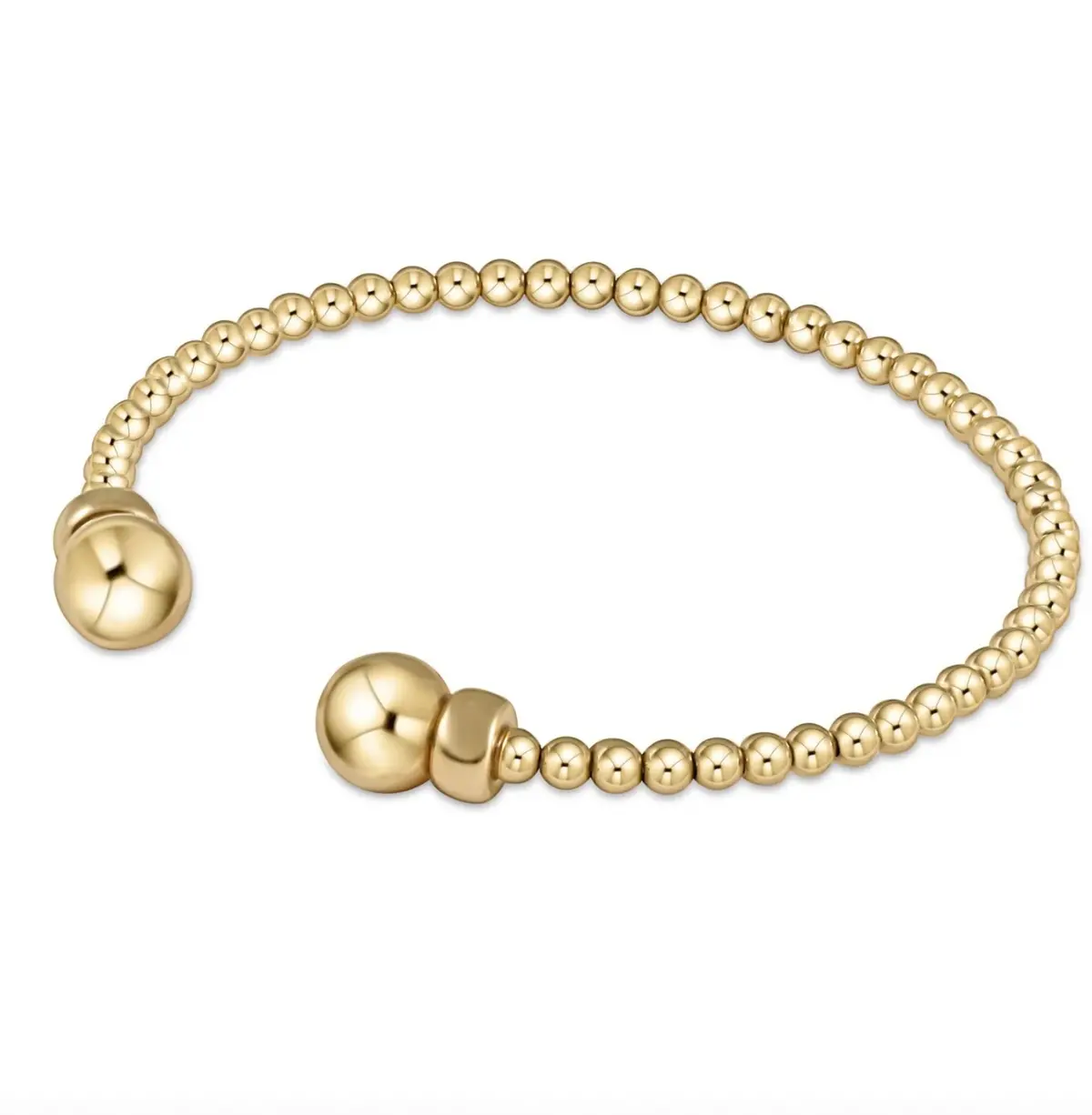 Classic Gold 3Mm Bead Cuff - Gold 1