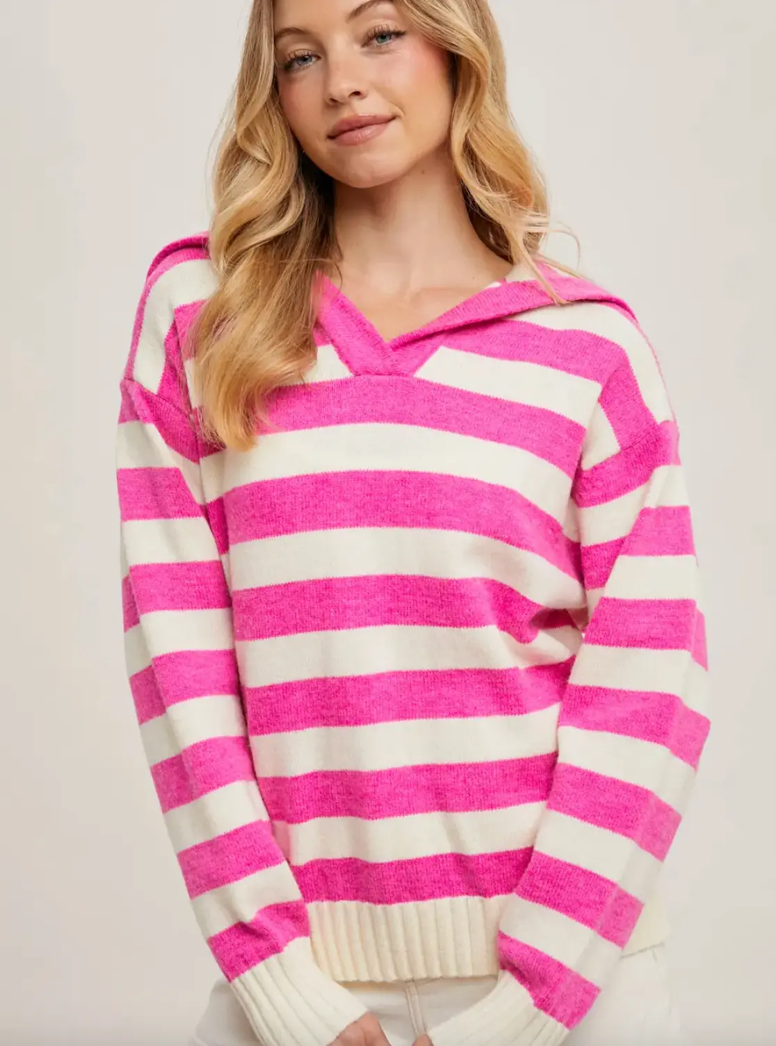 Sailor Collar Stripe Pullover 1