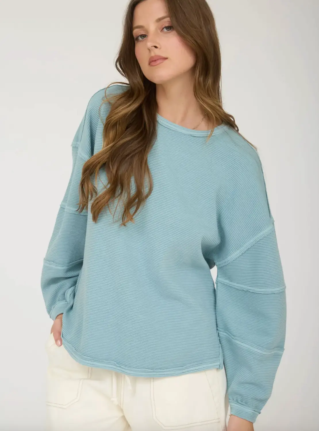 Exposed Seam Knit Top 1