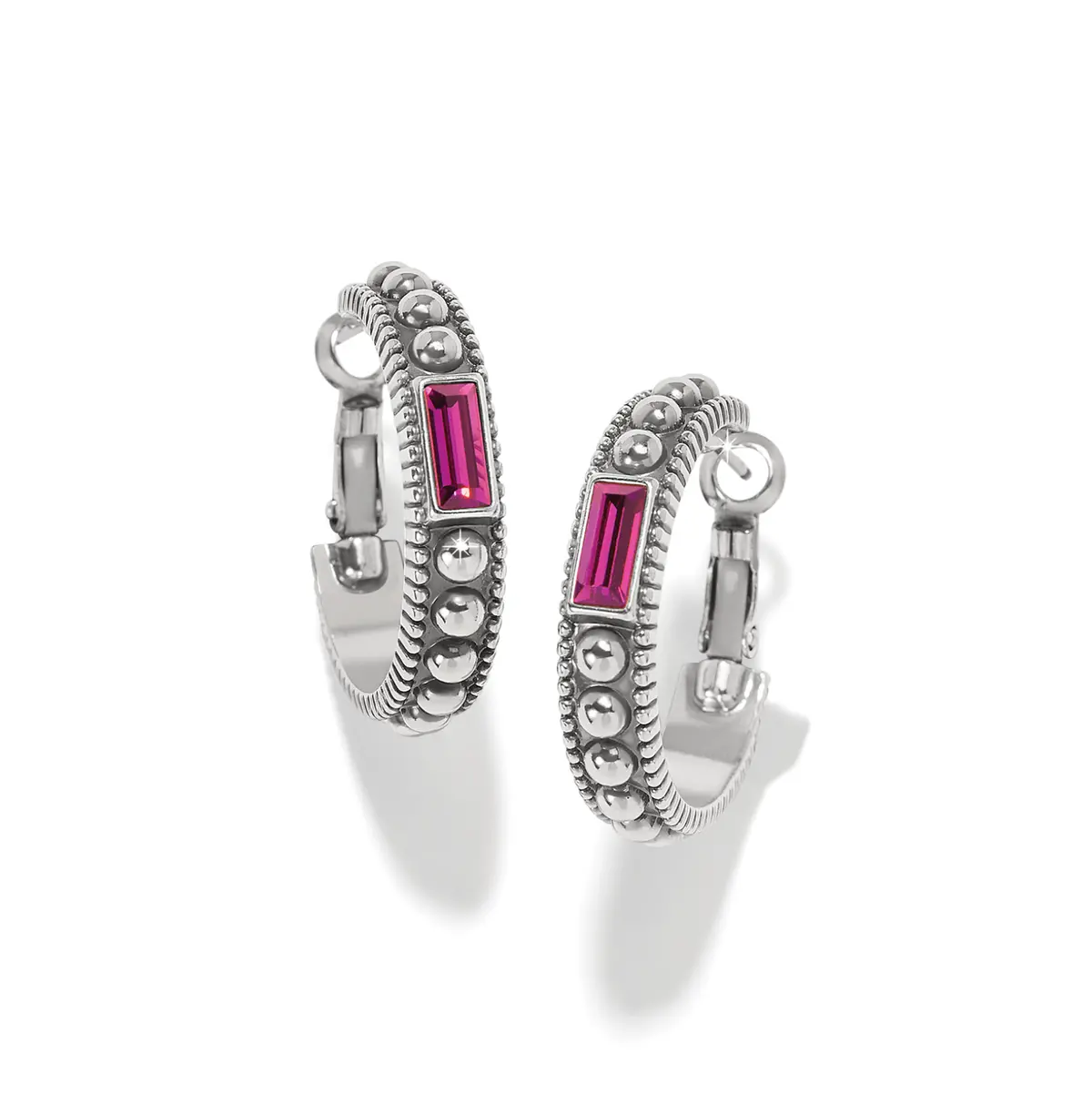 Pretty Tough Gem Hoop Earrings 1