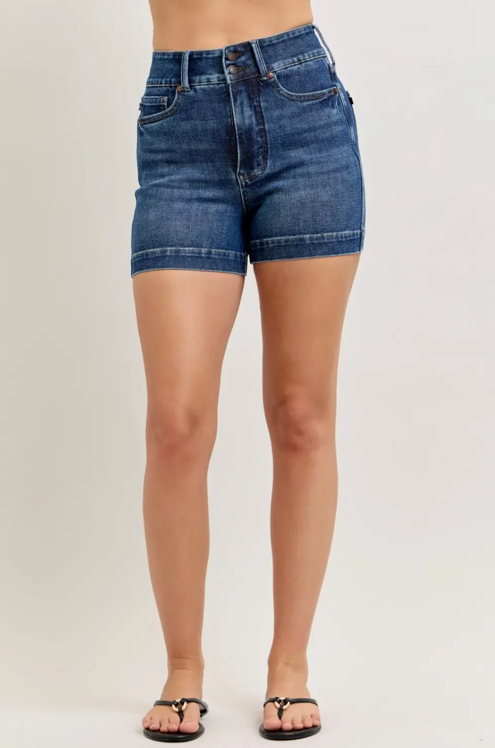 High-Waist Slim Jean Short 1