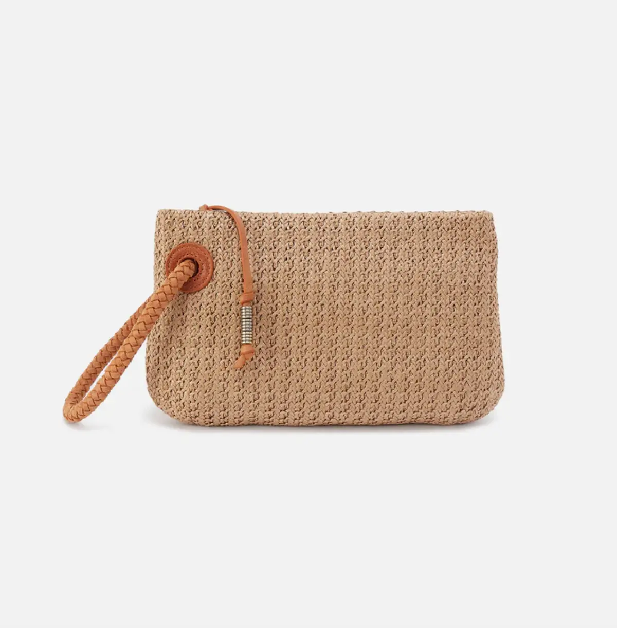 Daisy Daze Large Wristlet | Woven Straw 1