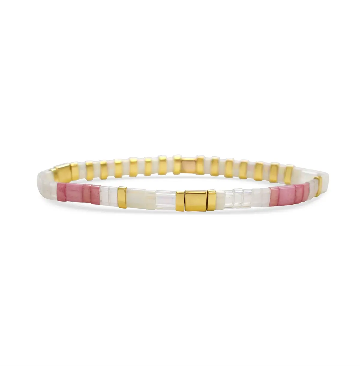 Resilient - Morse Code Tila Beaded Bracelet 1
