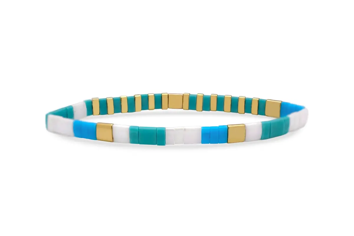 Trust - Morse Code Tila Beaded Bracelet 1