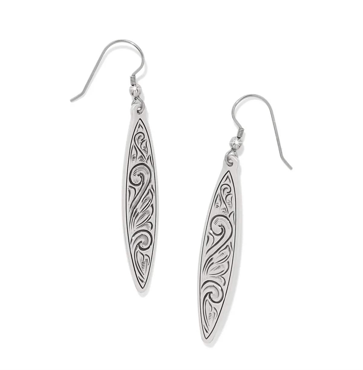 Mosaic Long French Wire Earrings 1