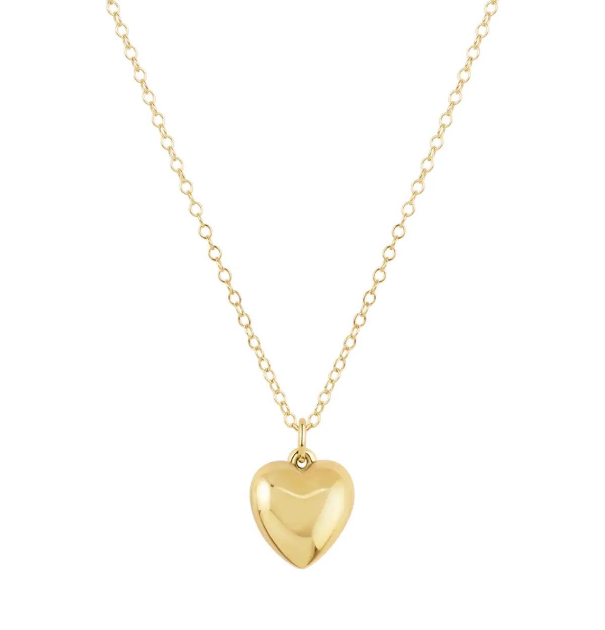 16" Necklace Gold - Love Plush Gold Charm 1
