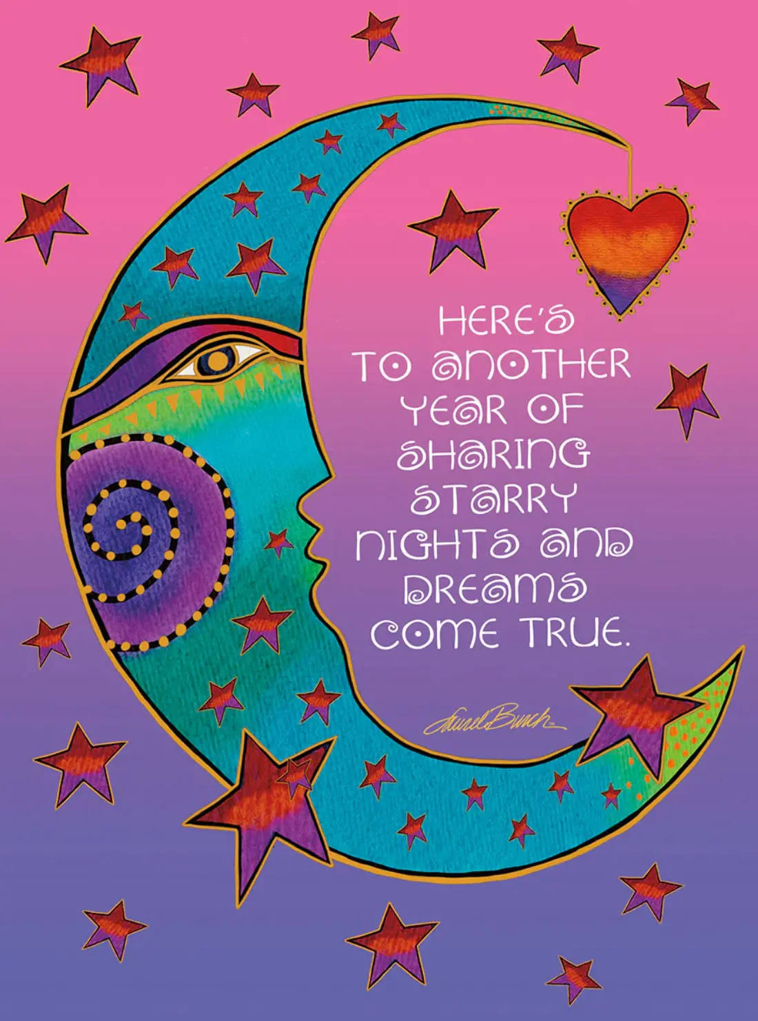 Moon & Starry Night Anniversary Card 1