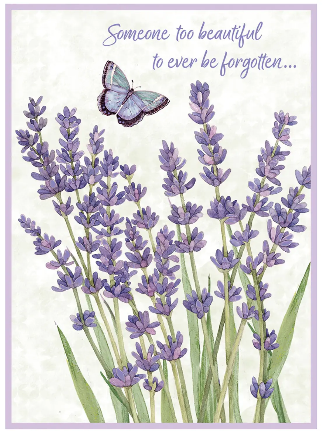 Lavender Remembrance Bloom Sympathy Card 1