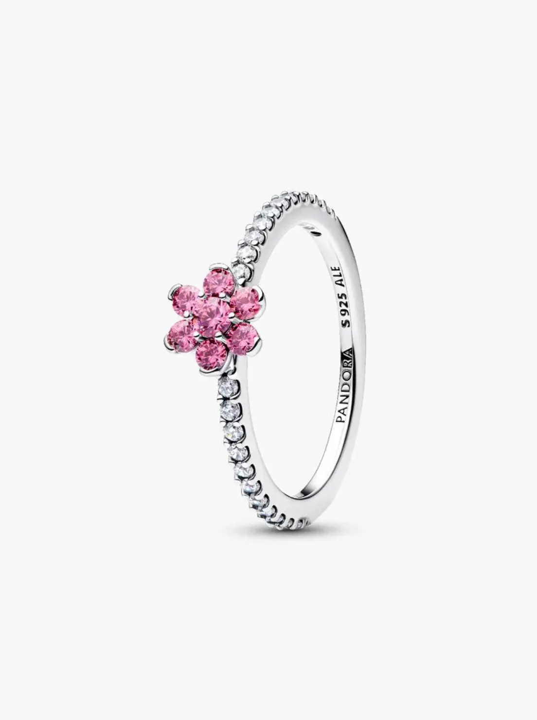 Sparkling Pink Flower Ring 1
