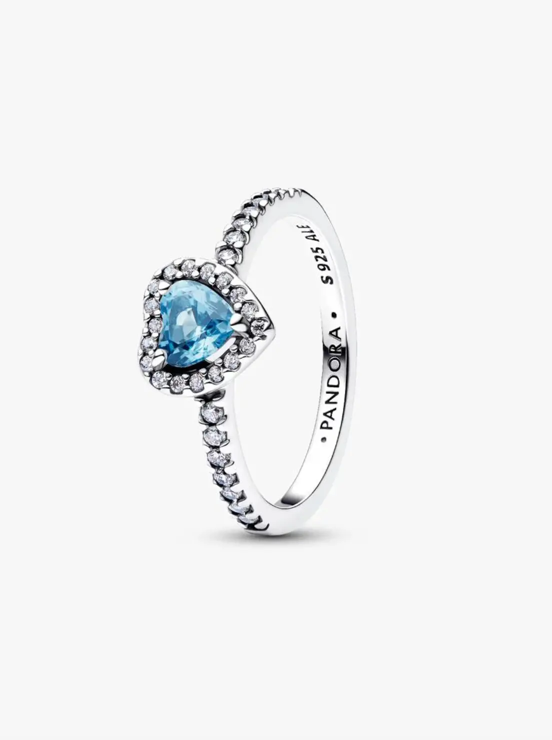 Elevated Light Blue Heart Ring 1