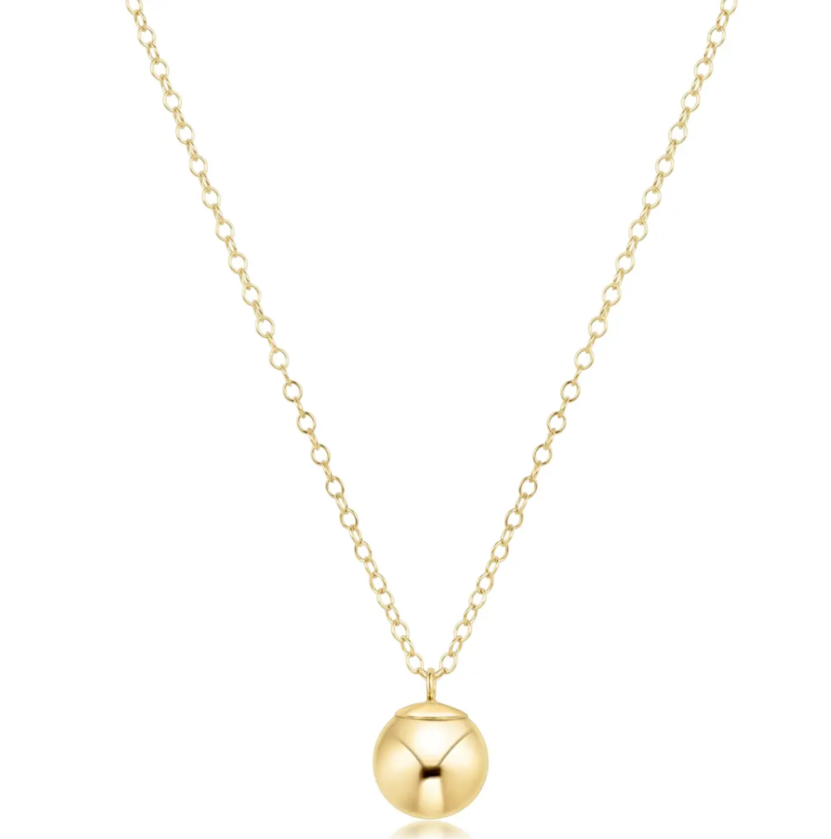16" Necklace Gold - Classic Gold 10Mm Charm 1