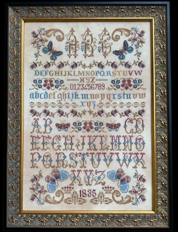 Butterflies Flowers And Letter Sampler 1