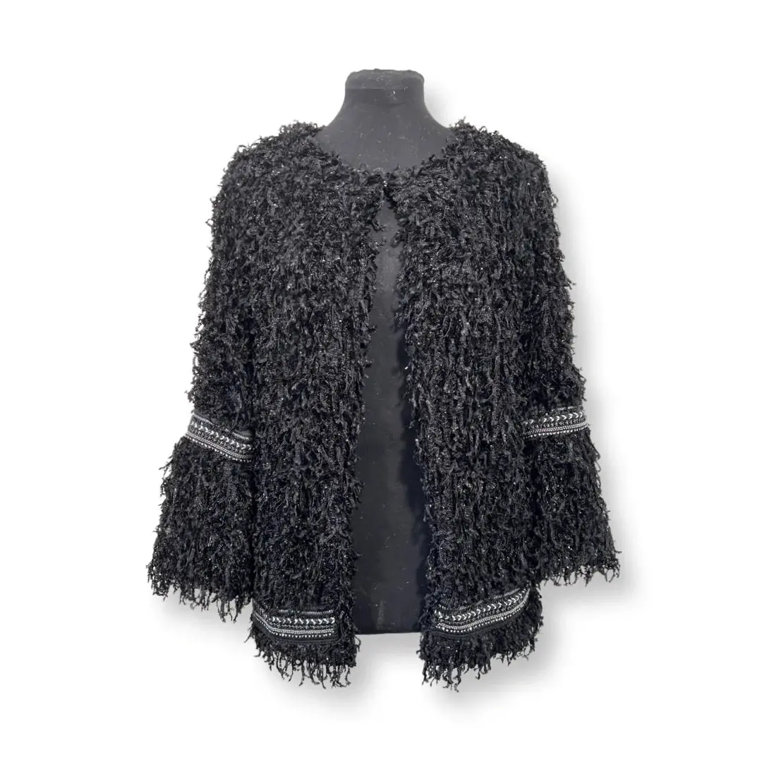 Shaggy Fur Jacket - Black 1