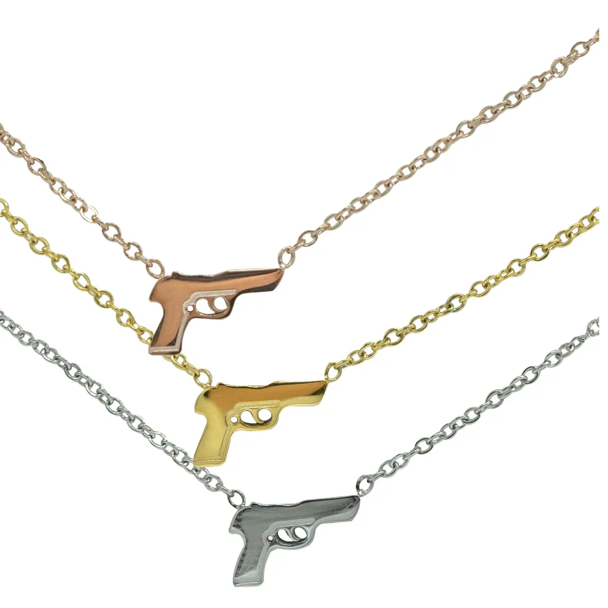 Polished Pistol Necklace 1