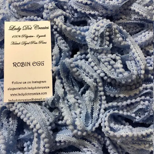 Robin Egg Finishing Pom Poms 1