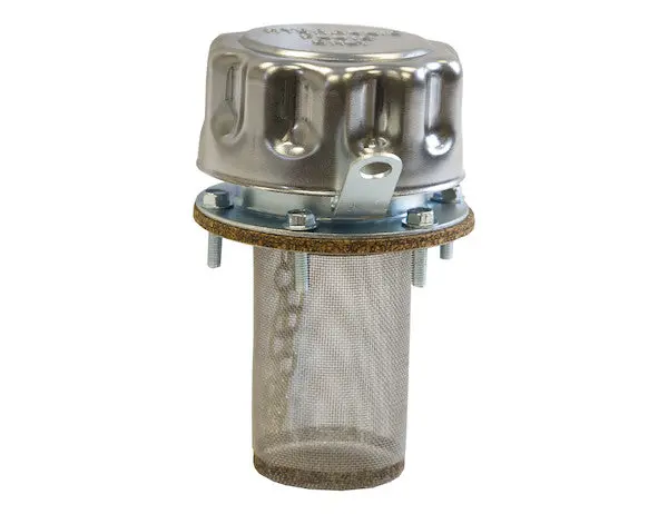 Tfa005715l - Chrome Filler-Strainer Breather Cap Assembly With Locking Tab 1