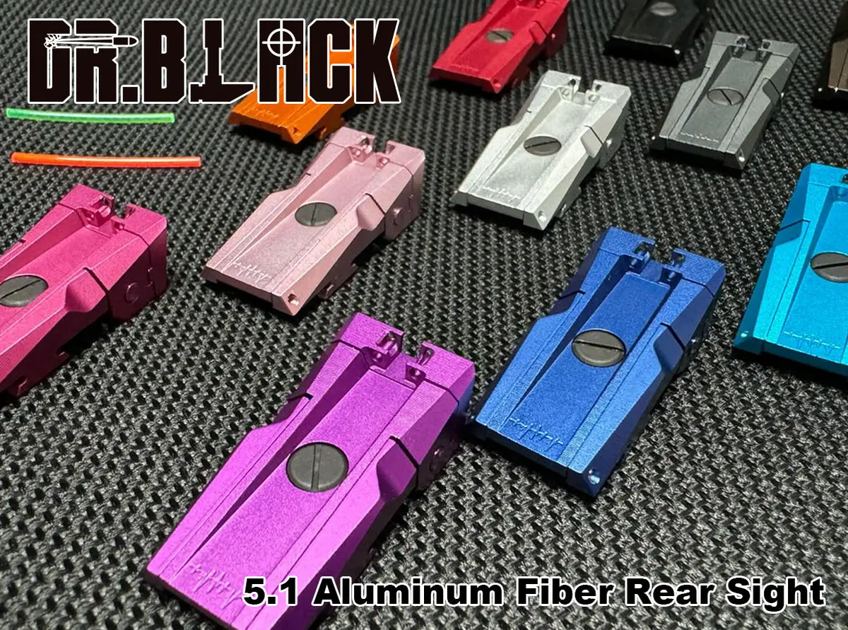 Dr. Black 5.1 Aluminum Fiber Rear Sight For Hi-Capa #Tm-Hcp-Afors51 1