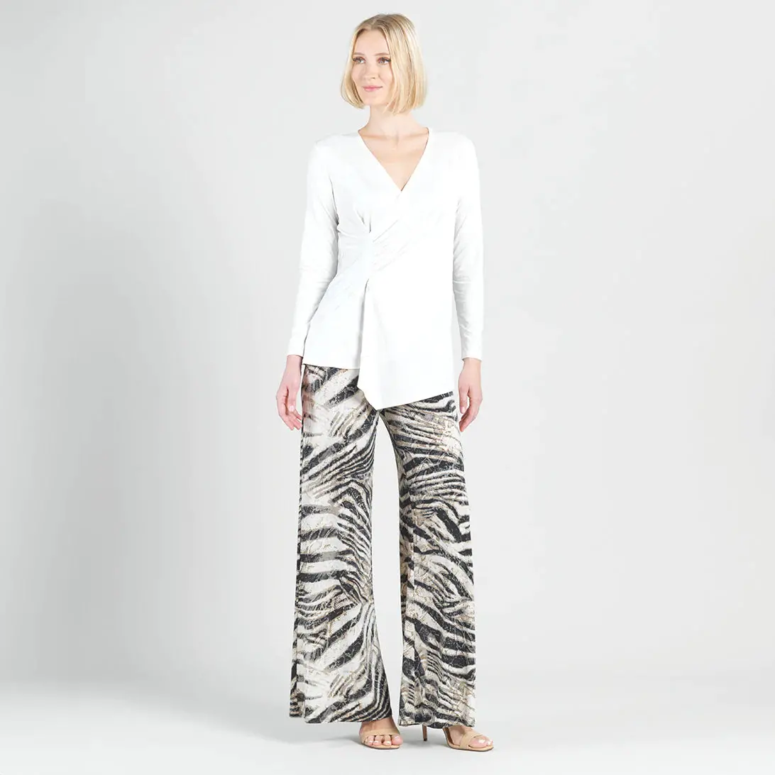 Crushed Silk Knit | Gathered Drape Tunic 1
