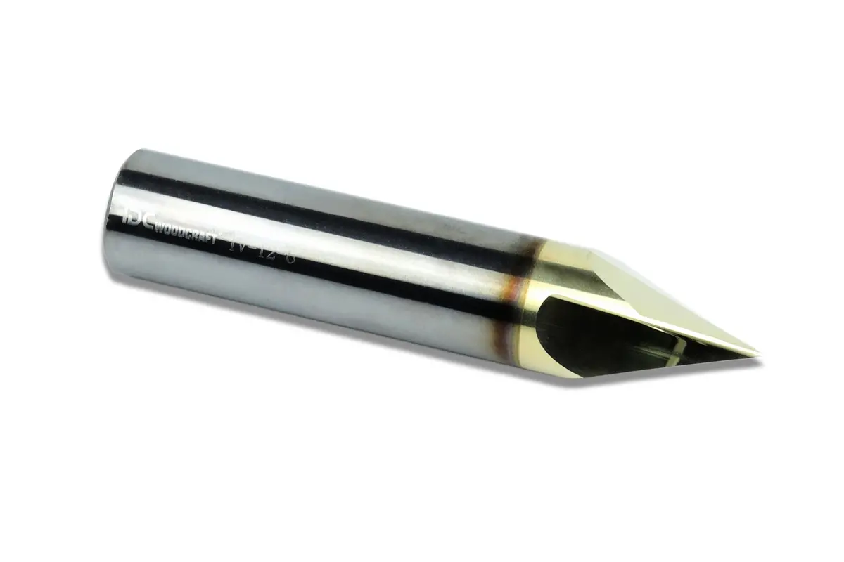 Ultra-Clean Cutting 60 Degree V-Bit For Cnc Routers, 1/2" Shank 1