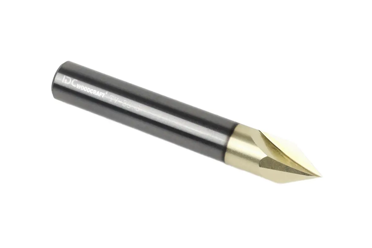 Ultra-Clean Cutting 60 Degree V-Bit For Cnc Routers, 3/8" Shank 1