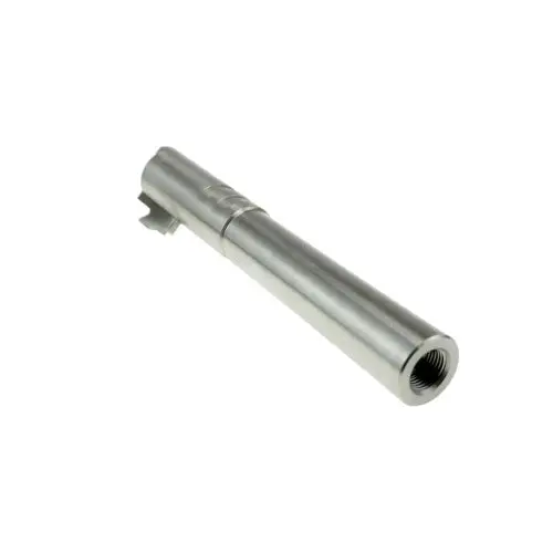 Cowcow Ob1 5.1 Ss Threaded Outer Barrel (.45 Marking) - Silver For Marui Hi-Capa Series #Cct-Tmhc-011 1