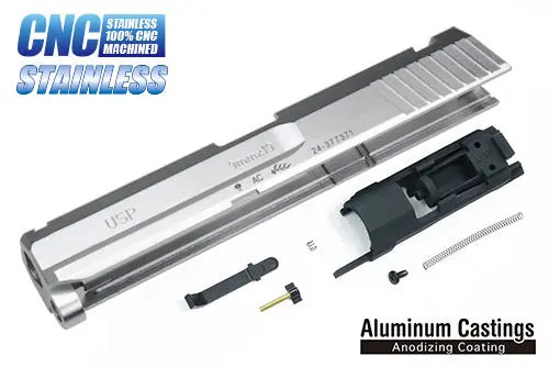 Guarder Stainless Cnc Slide Set For Marui Usp (9Mm/Silver) #Usp-05(Sv) 1