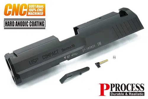 Guarder Aluminum Cnc Slide Set For Marui Usp Compact (Black) #Usp-36(Bk) 1