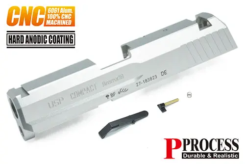 Guarder Aluminum Cnc Slide Set For Marui Usp Compact (Silver) #Usp-36(Sv) 1