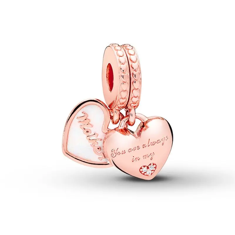 You're Always In My Heart Split Dangle Charm 1