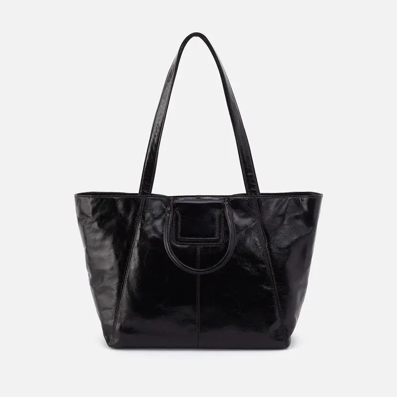 Sheila East-West Tote | Polished Leather 1