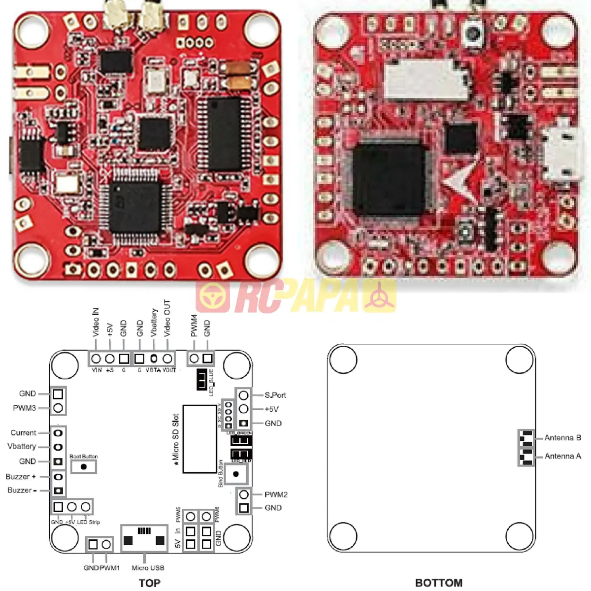 Frsky Xsrf4o Flight Controller Integrate With Frsky Xsr Receiver 1