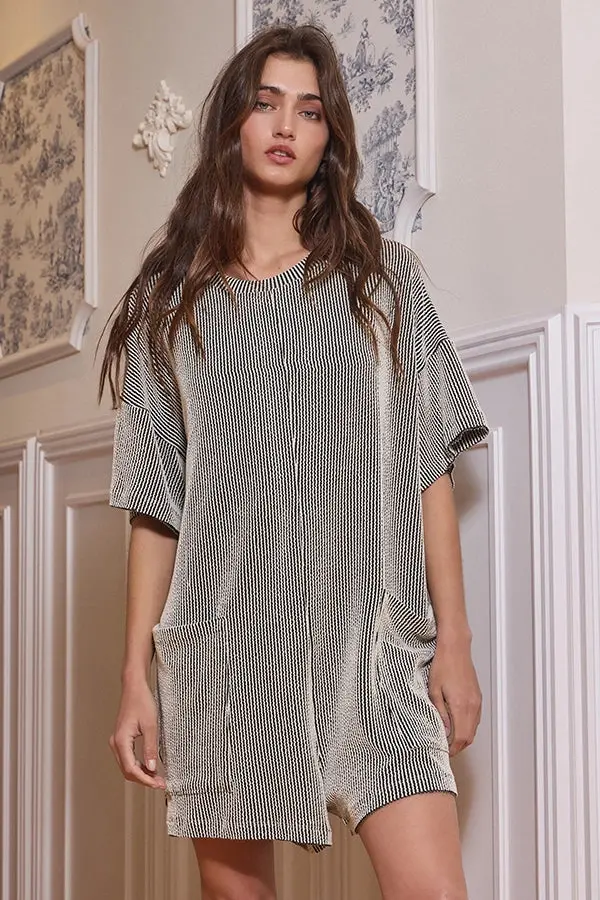 Oversized Ribbed Romper 1