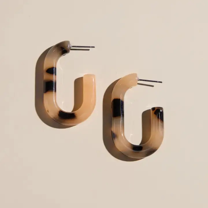 Ada Tortoise Acrylic Hoops 1