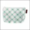 Jade Plaid Mini Project Bag 1